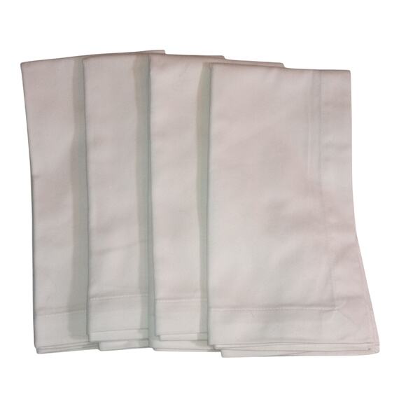 Pottery Barn 4 White Cotton Dinner Napkins - Picture 1 of 9